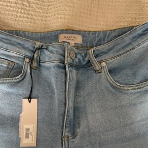 Martha Stewart High Rise Denim Jeans - Light Blue